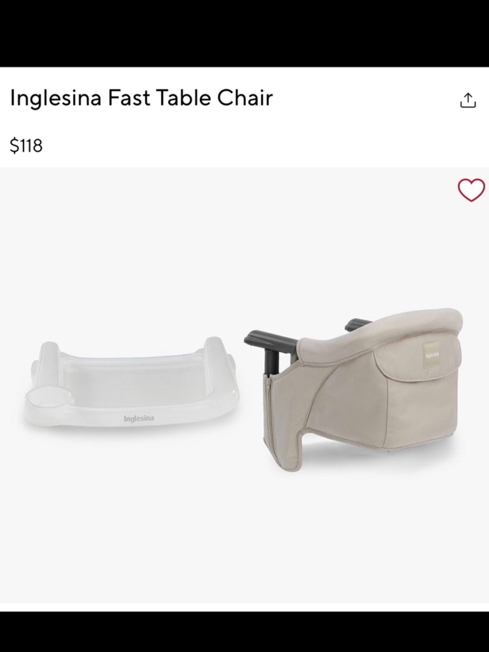 Inglesina Fast Table Chair - Taupe
